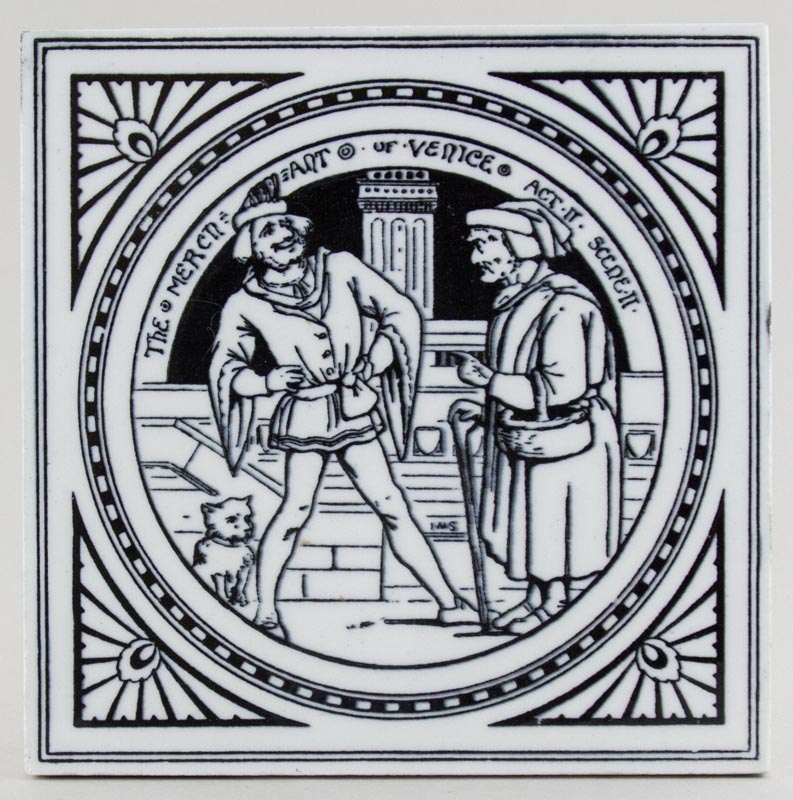 Tile The Merchant of Venice c1880